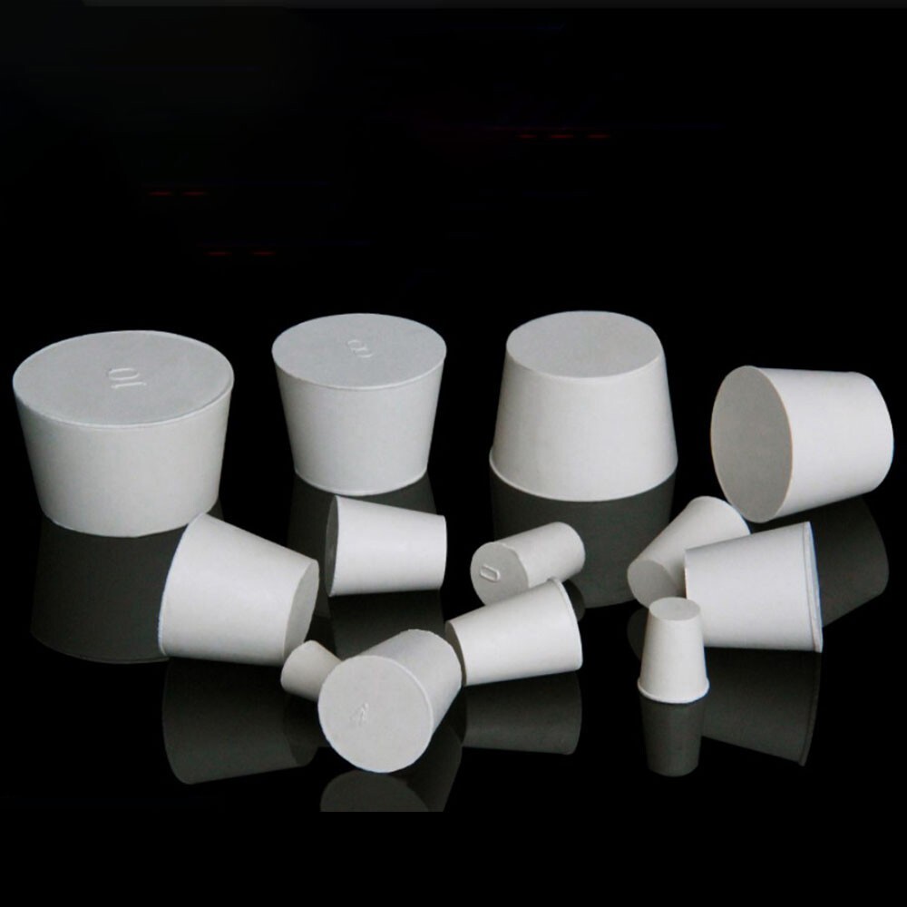 White Rubber Bung Stopper Tapered Plugs Laboratory Solid Stoppers Various Sizes