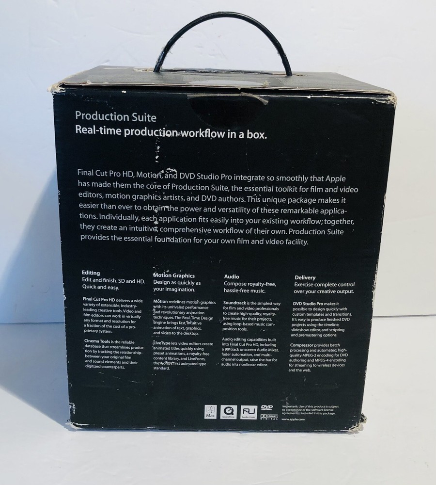 Apple Production Suite Academic Single User Version M9480Z/A