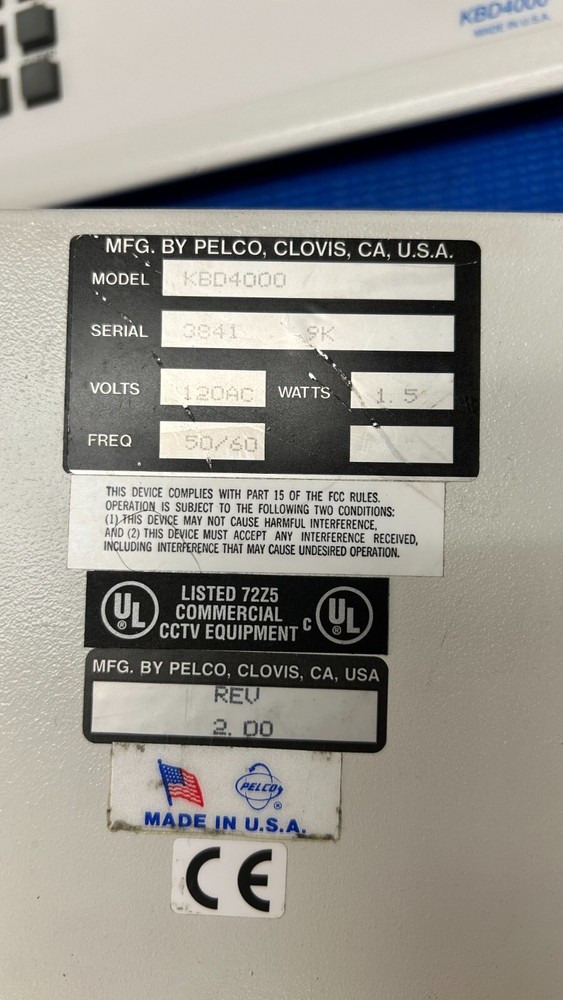 Pelco KBD4000 Multiplexer Keyboard Controller (Qty 2)