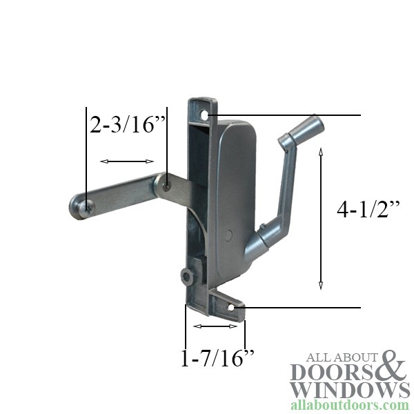 Awning Operator, Tucker Windows - right - Aluminum