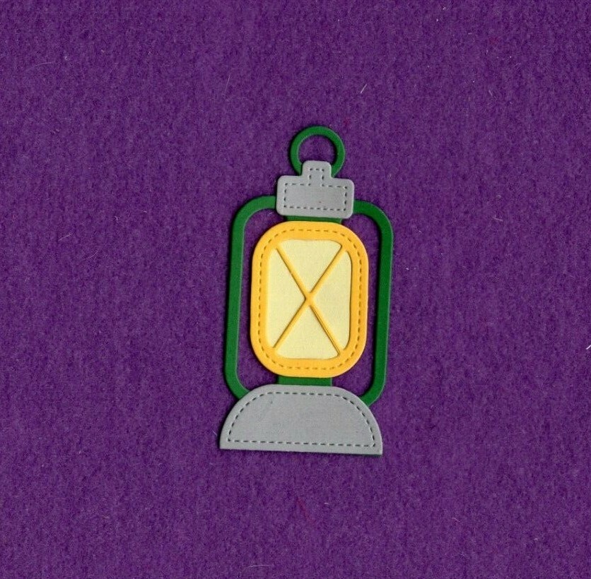 LANTERN  # 3 die cuts scrapbook cards