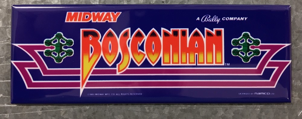 Bosconian Arcade Game Marquee Fridge Magnet
