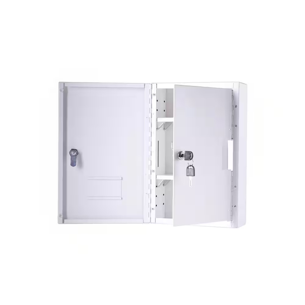 14.5 In. H X 9.5 In. W Medium Rectangular White Steel Surface Mount Double Door