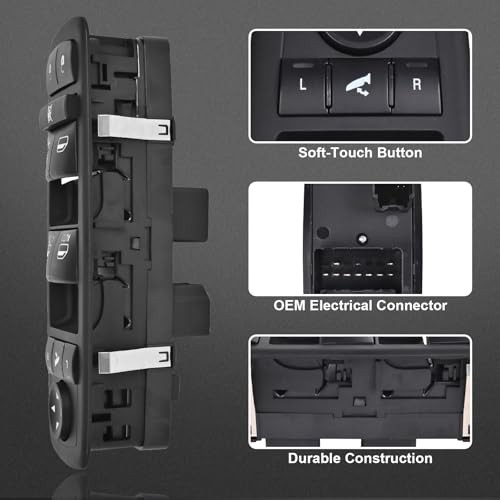 Driver Side Master Power Window Switch 9 Pins + 3Pins Compatible 68110867AB
