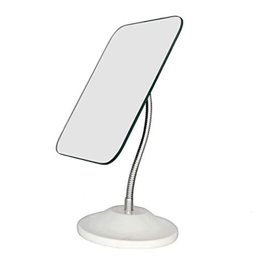Adjustable White(flexible Makeup Mirror With Stand) 6.5"L x 5.3"W(Medium)