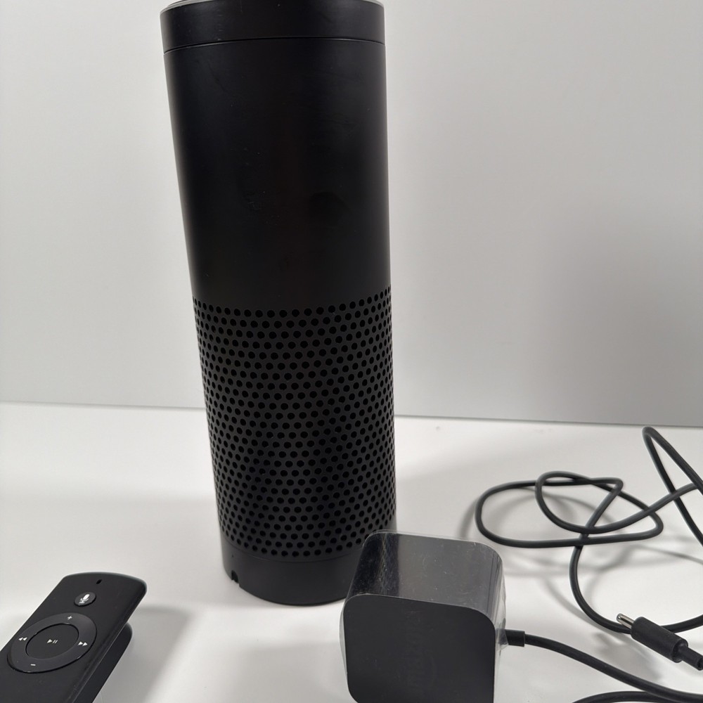 Amazon Echo 1st Gen w/ Remote & Holder– Tested/Reset