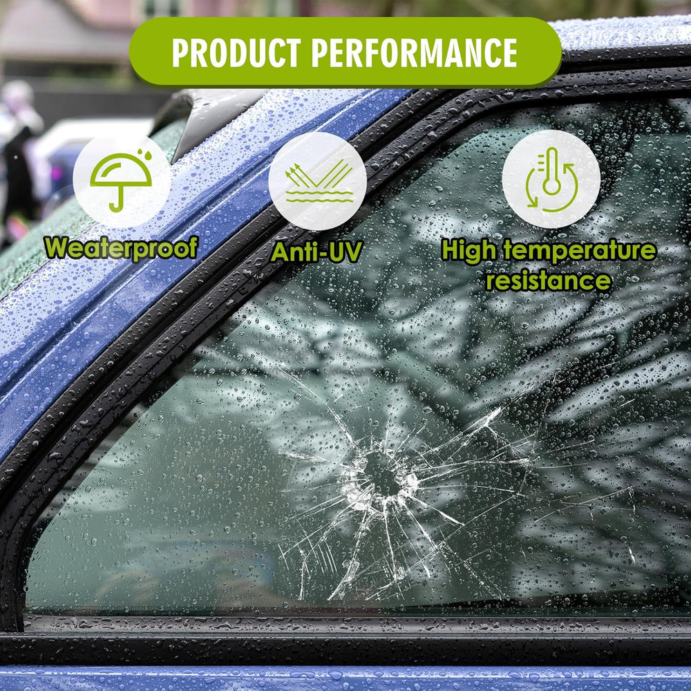 7.5" Broken Glass Decal - 3 Pack Waterproof Reusable Broken Screen Prank Sticker