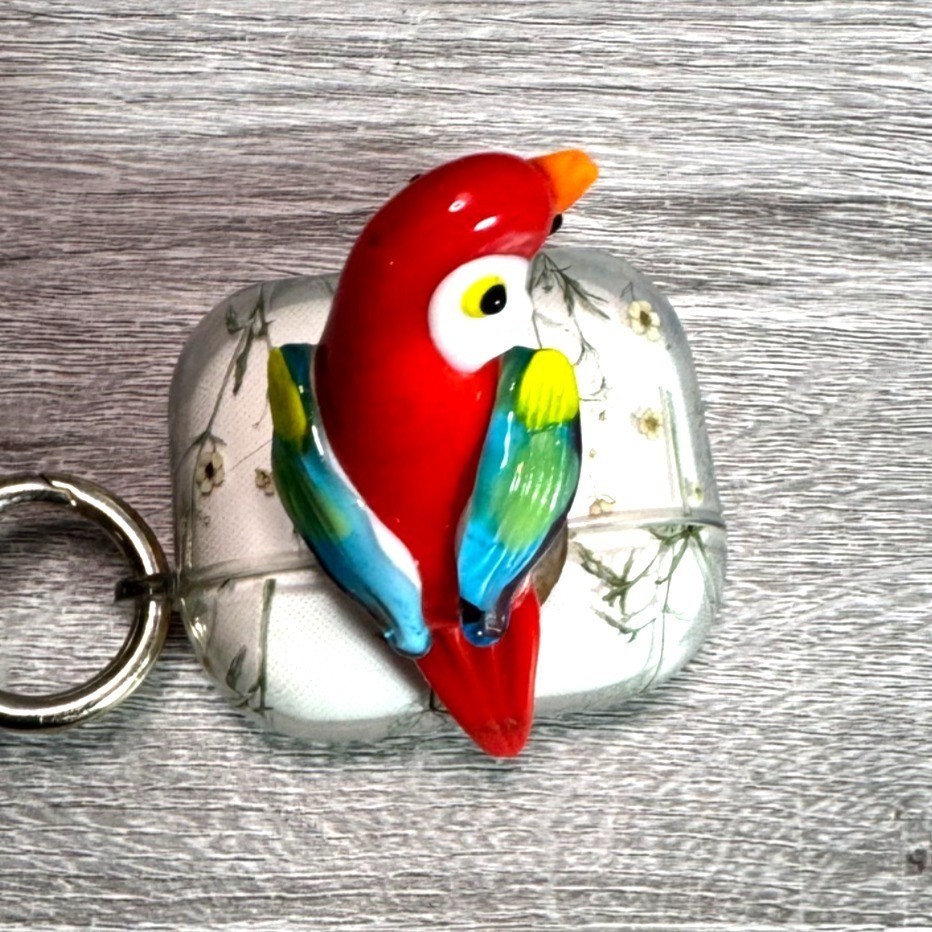 Blown Glass Parrot Figurine