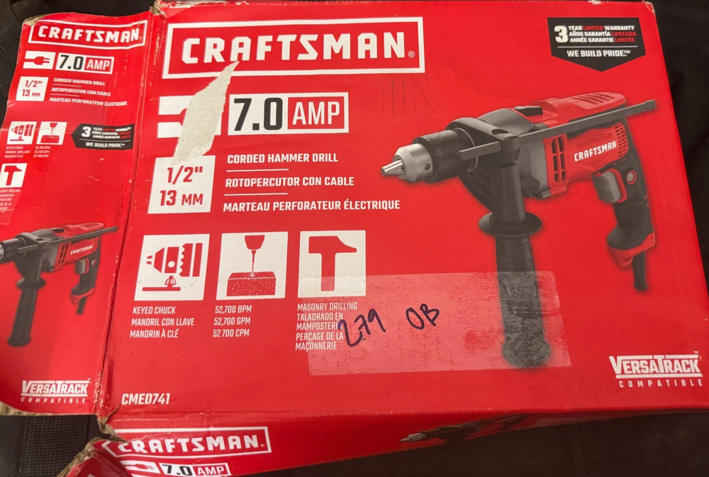 CRAFTSMAN 1/2-in 7 -Amp Variable Speed Hammer Drill