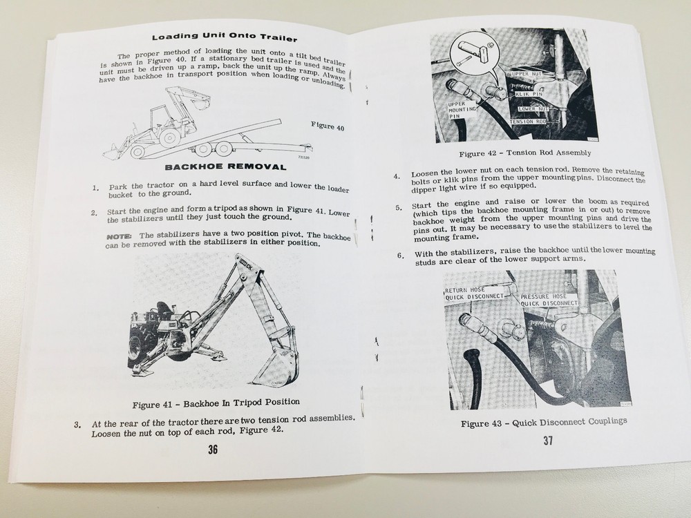 Case 580B 580 Ck B Shuttle Tractor Loader Backhoe Owners Operators Manual Set