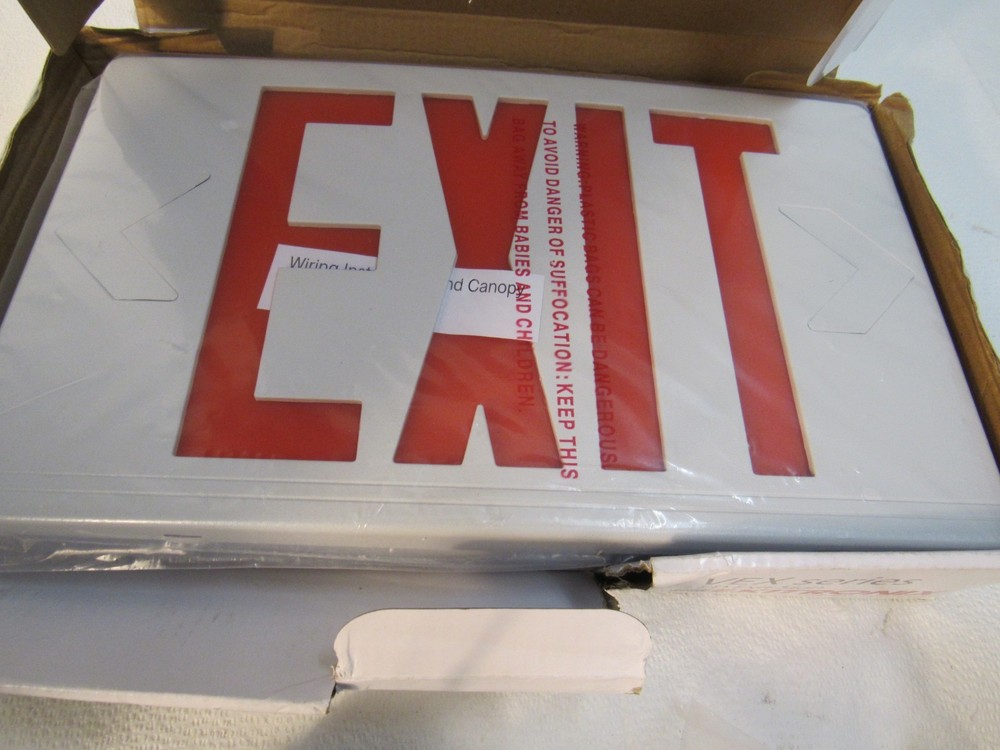 Exitronix emergency lighting Thermo Plastic LED EXIT SIGN VEX Series