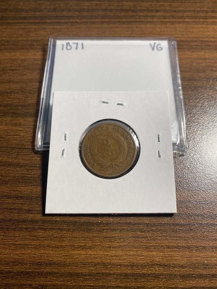 1871-P Two Cent Piece 2C VERY GOOD (VG)