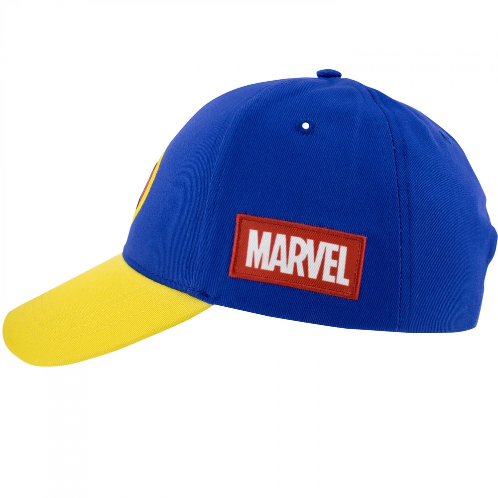 X-Men Logo Blue & Yellow Snapback Hat Multi-Color