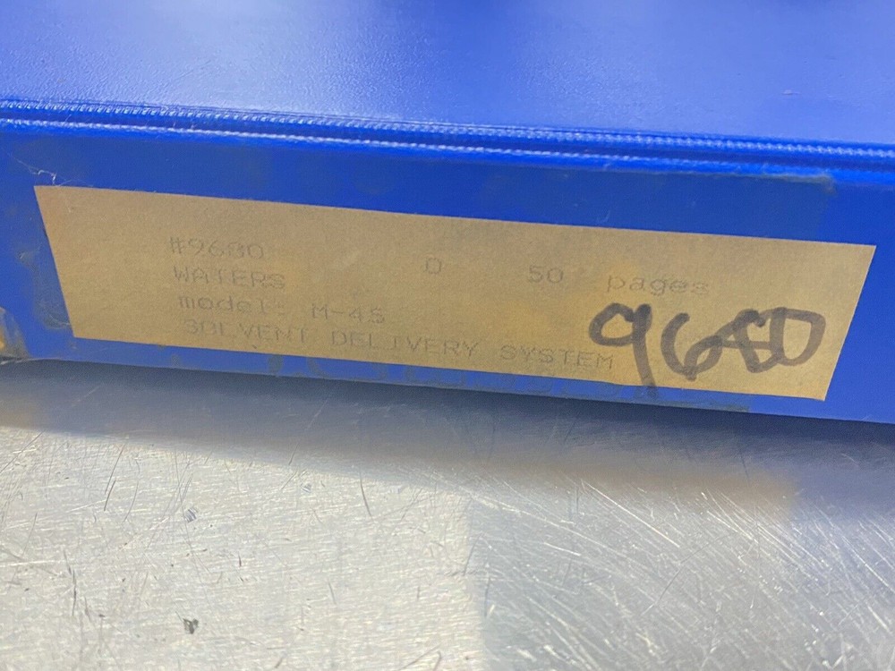 Waters M-45 Solvent Delivery System - Users Guide / Instructions Manual