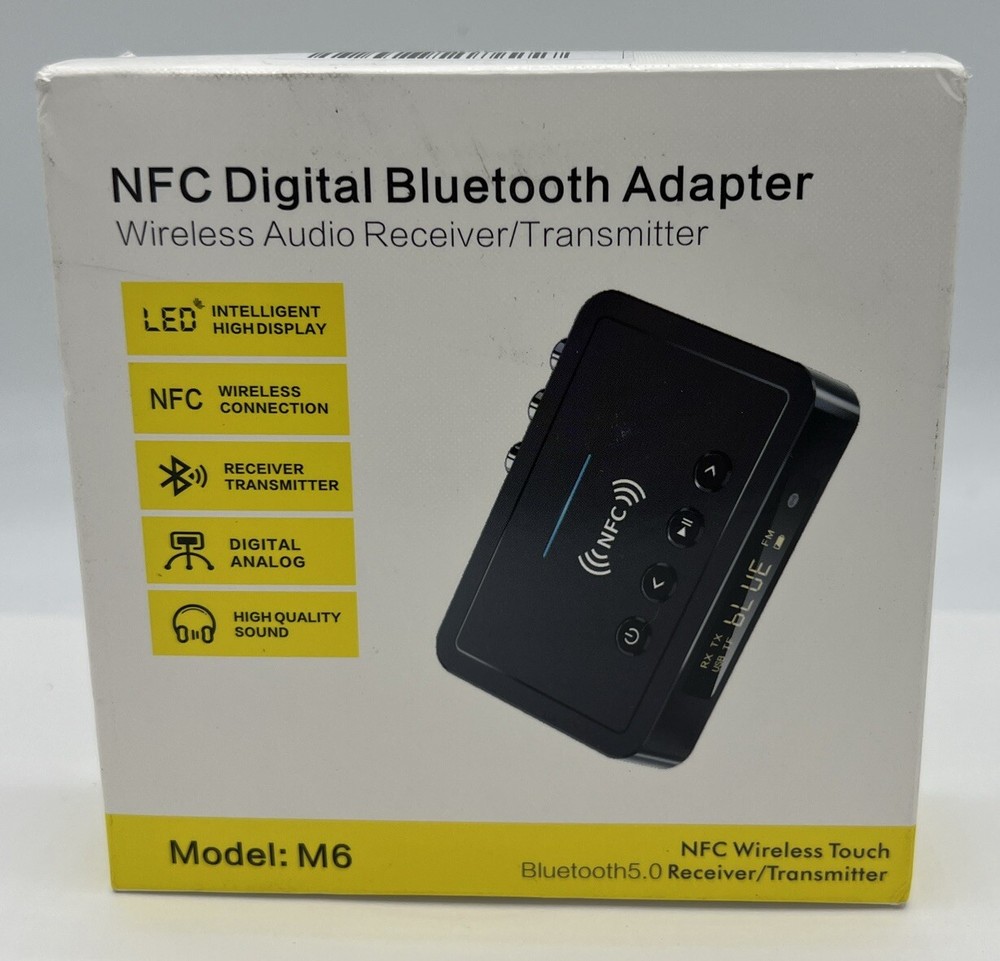 NFC Digital Bluetooth Adapter Wireless Audio Receiver/Transmitter (Model M6)