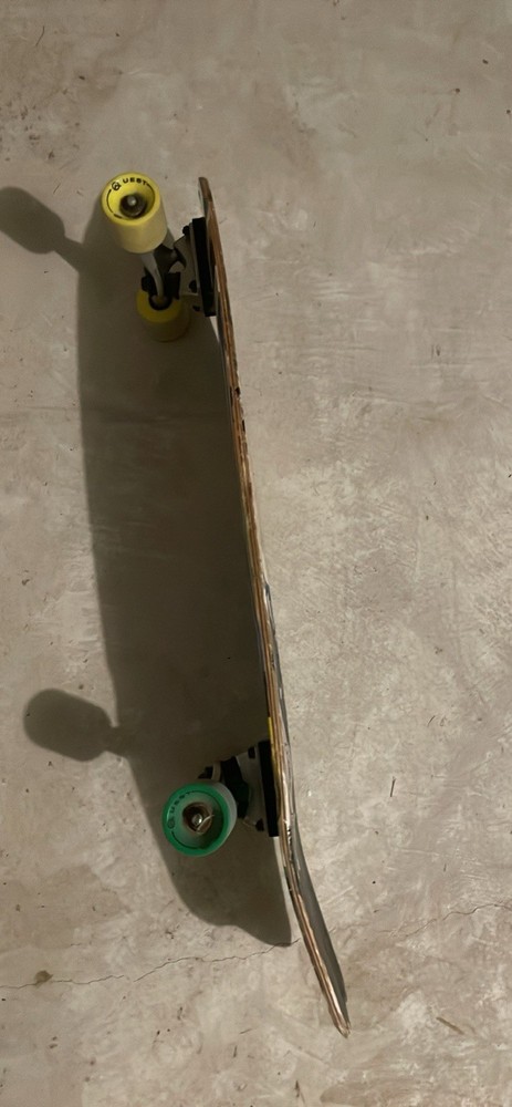 Quest Complete Longboard Colorful Graphic Deck with Trucks and Wheels