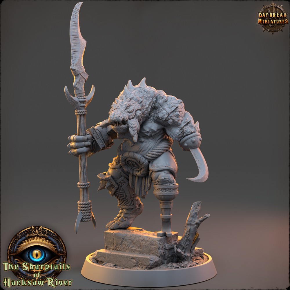Crocodilian Warrior Hook | DayBreak Miniatures |
