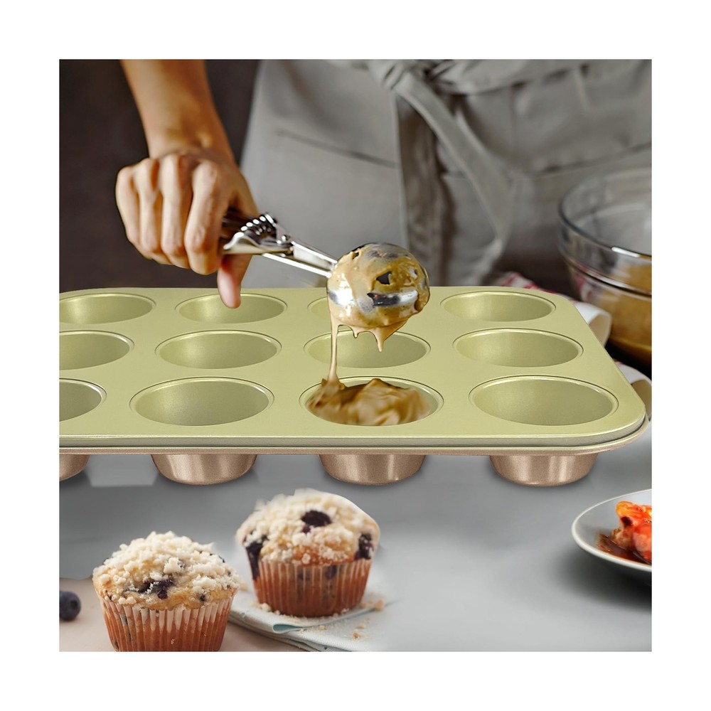 BETTERBEAUTY Nonstick Bakeware Set 10 Pcs, Professional Kitchen Bicolor Bakin...