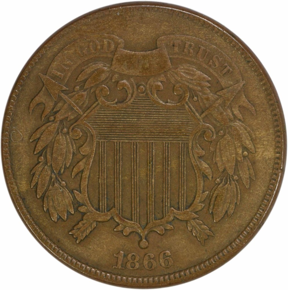 1866 Two Cent Piece VF Uncertified #238