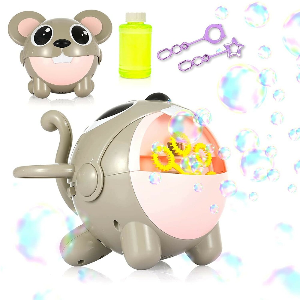 Bubble Machine - Cute Cartoon Mouse Bubble Blower 3000+ Bubbles Per Minute, Auto