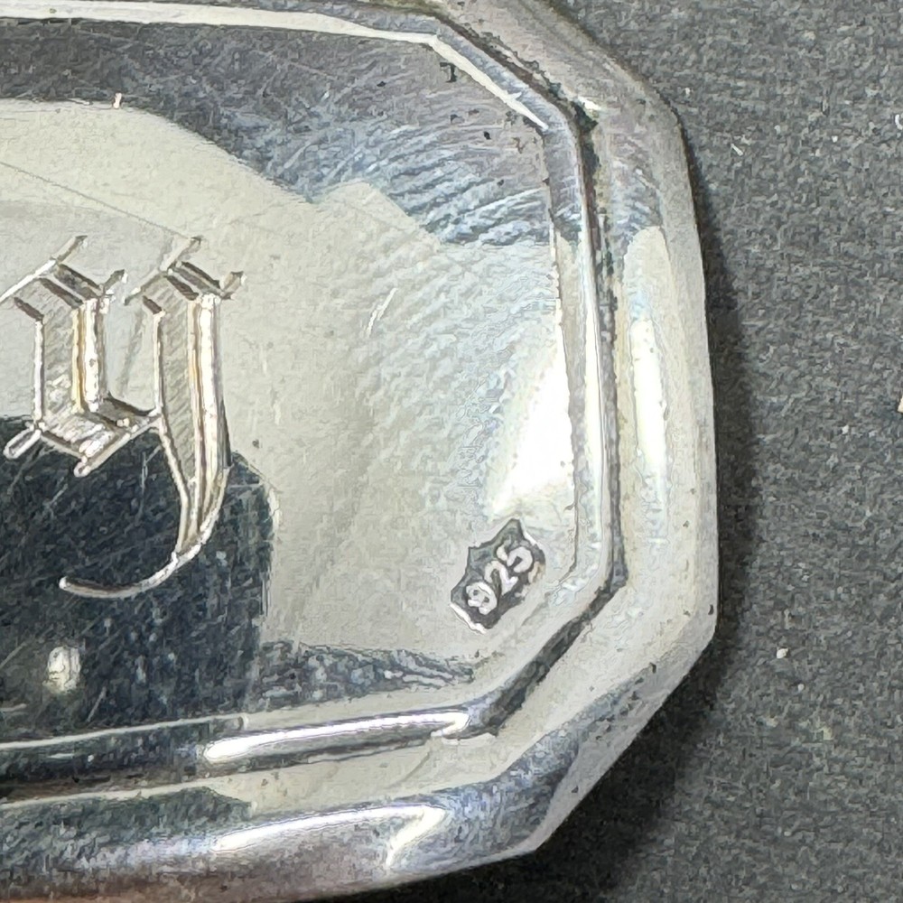 925 silver brandy liquor label
