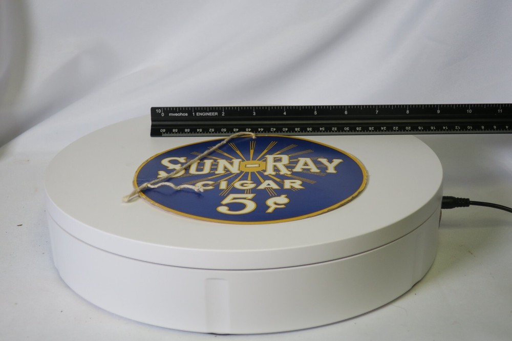 Vintage Sun Ray Cigar Cardboard Double Sided Fan Pull