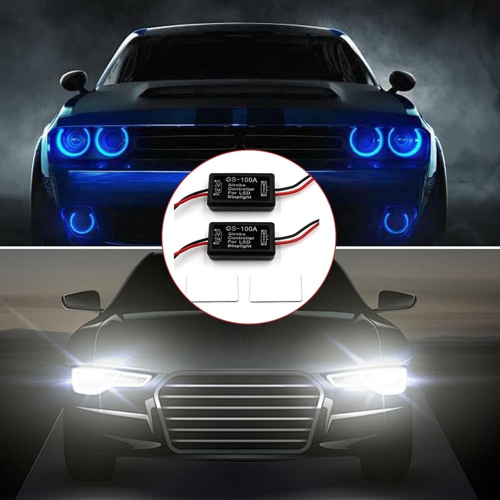 1 Pack 2 Pcs 1.96in*1.18in Flasher Module, Flash Strobe Controller, Suitable For