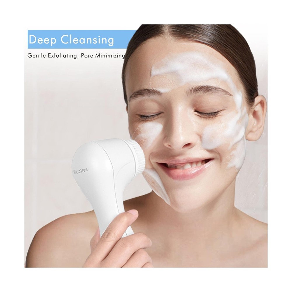 Microtree Electric Facial Cleansing Brush, Sonic Vibrating Rechargeable Face ...