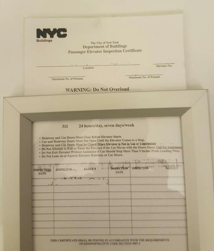 Elevator Permit Frame 6" X 9" (Heavy Duty Frame- Aluminum)-REF24-1027