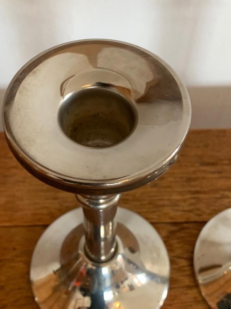 Vintage Silver Plated Classical Form Candlesticks - Wonderful Condition