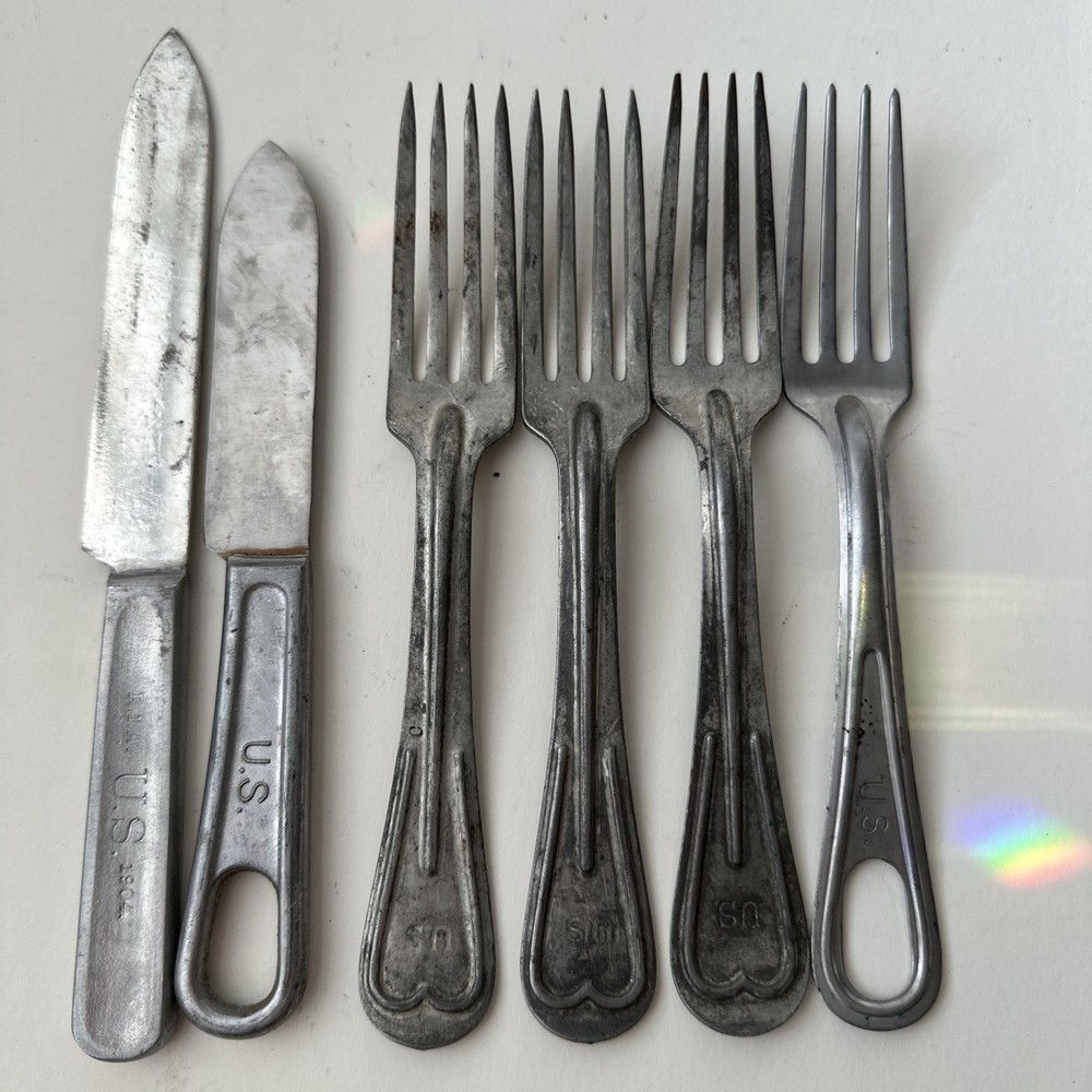Antique US Army Mess Knife Fork 1904 1918