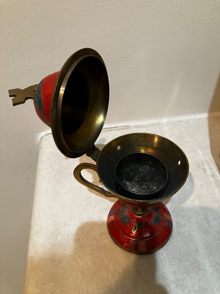 charcoal incense burner with cross