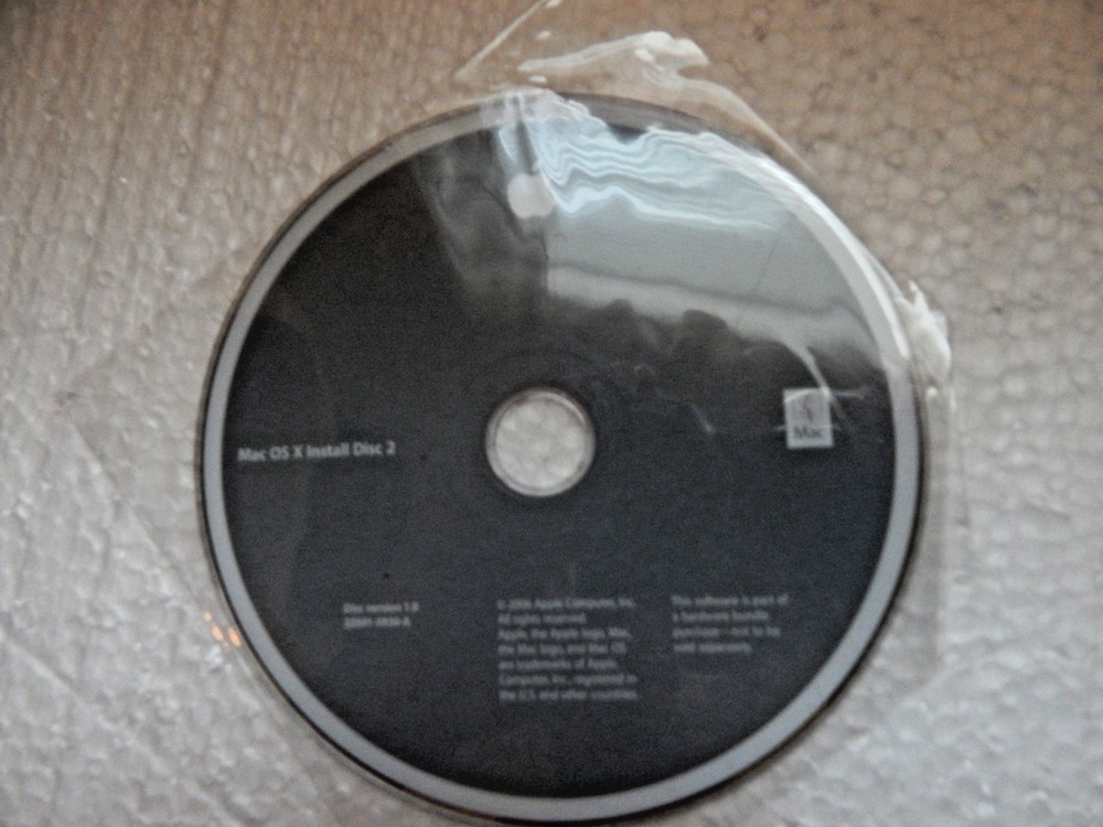 Apple Mac 2006 OS X Install Disc 2 Disc Version 1.0