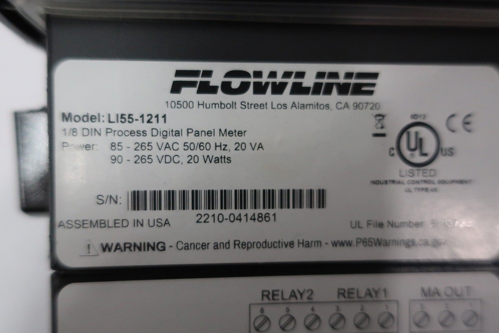 Flowline LI55-1211 Process Digital Panel Meter