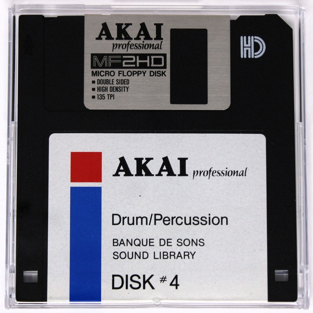 Akai Drums/Percussion Banque De Sons Disk #4 Akai S2000 S3000 Format Floppy Disk