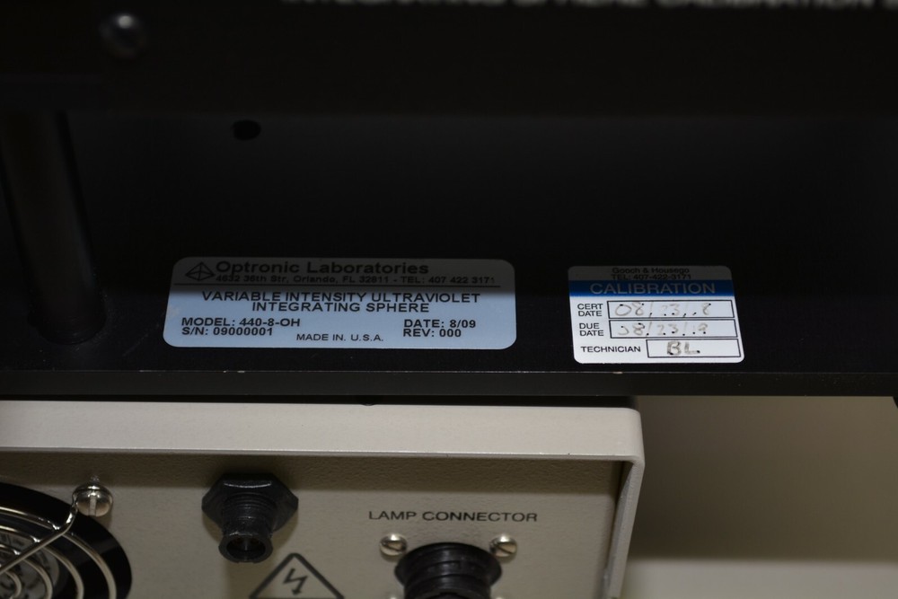 Optronic Laboratories Variable Intensity Ultraviolet Integrating Sphere 440-8-OH