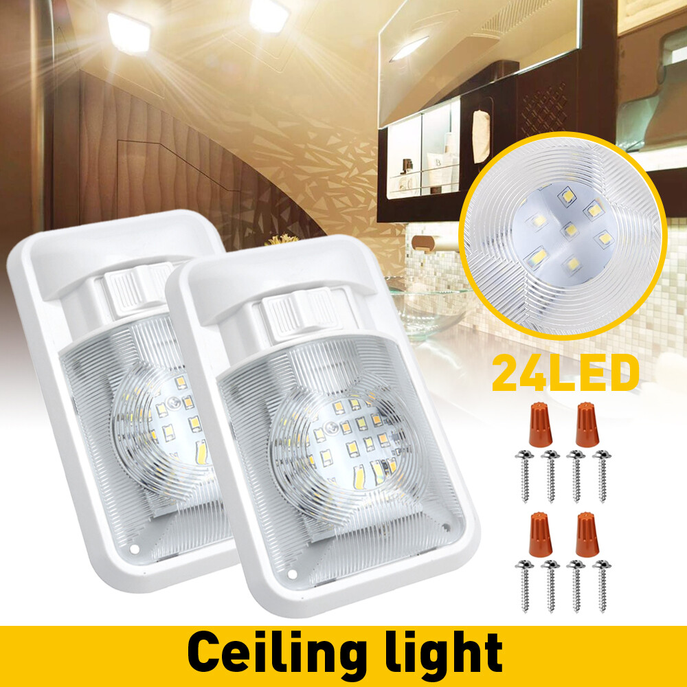 2 Pack 12V Led RV Ceiling Dome Light RV Interior Lighting for Trailer Camper