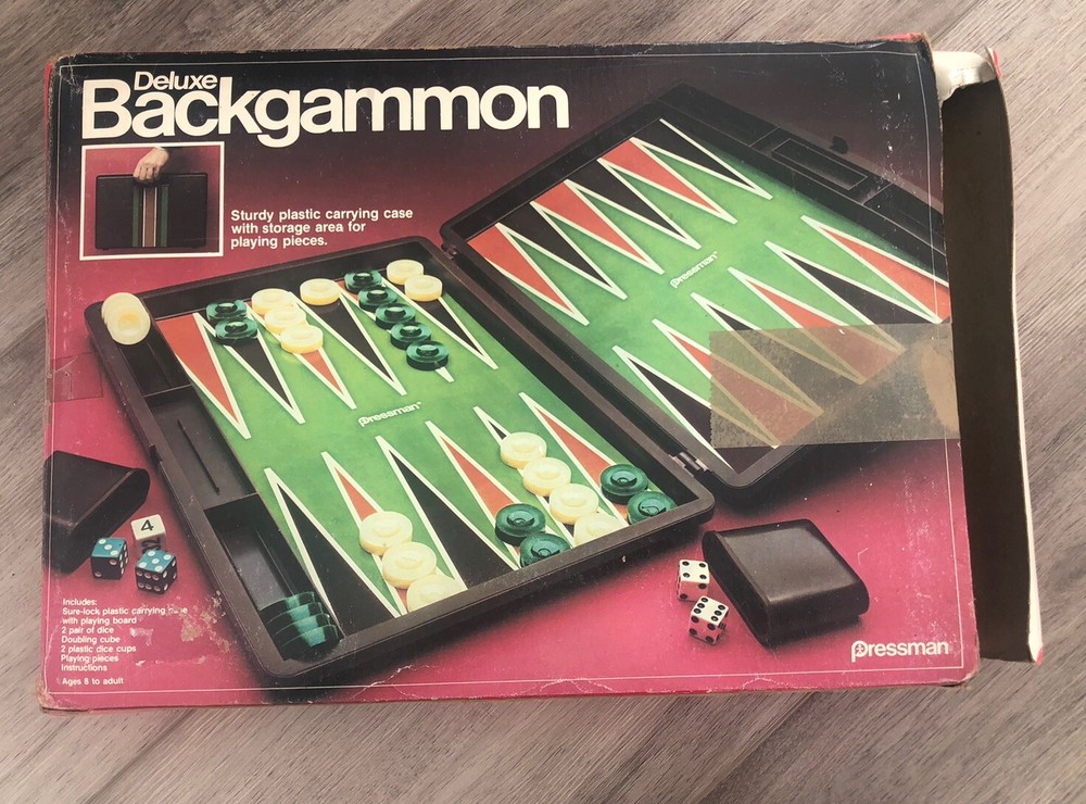 Vtg 1981 Pressman Backgammon Game Complete And Nice Box Fair