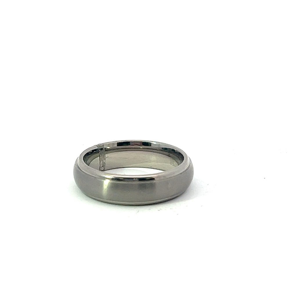 Triton Titanium Brushed Domed 6mm Band Ring