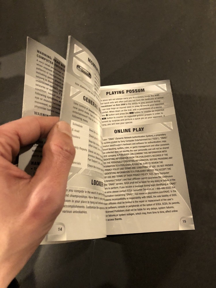 wwe smackdown vs raw 2006 ps2 manual Only