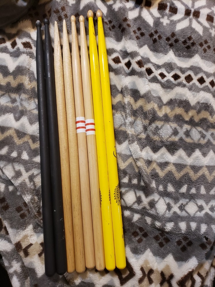 Lot Of 8 Used Drumsticks.