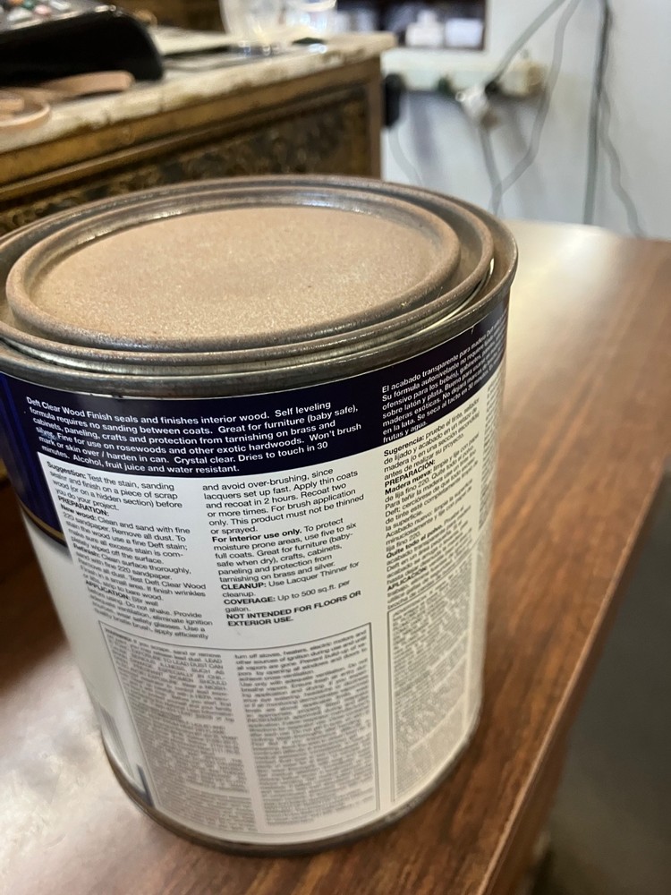 Deft Interior Clear Wood Finish Satin Brushing Lacquer, Quart