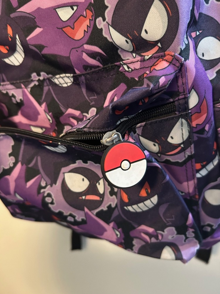 Pokemon Gengar / Gastly / Haunter Ghost Evolution All Over Print 17" Backpack