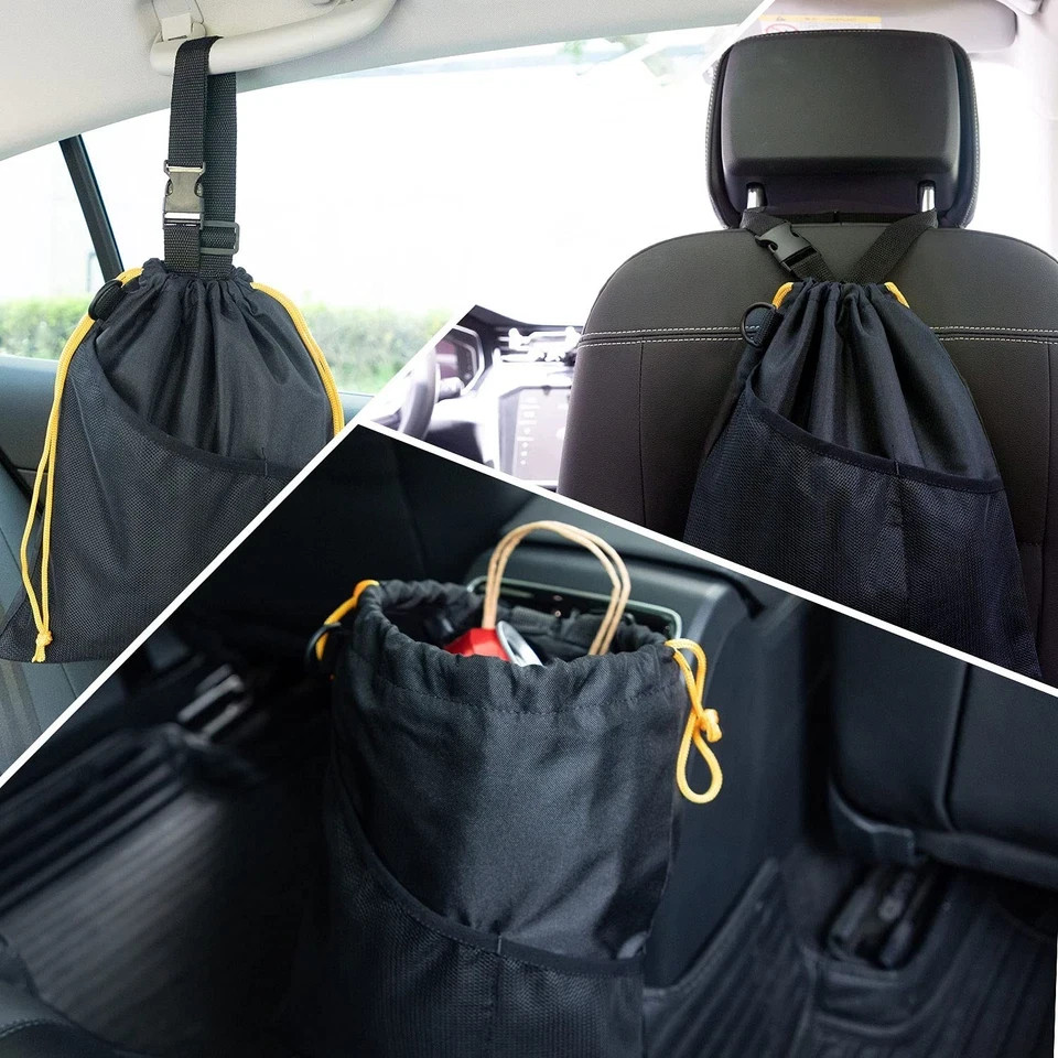 2PCS Car Garbage Can, Hanging Car Trash Bag with Waterproof Leakproof Lining