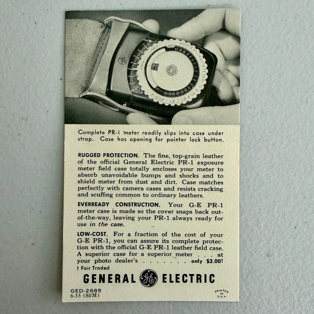 Weston Master II Model 735 Exposure Meter w/ Case + GE PR-1 Meter Manuals Bundle