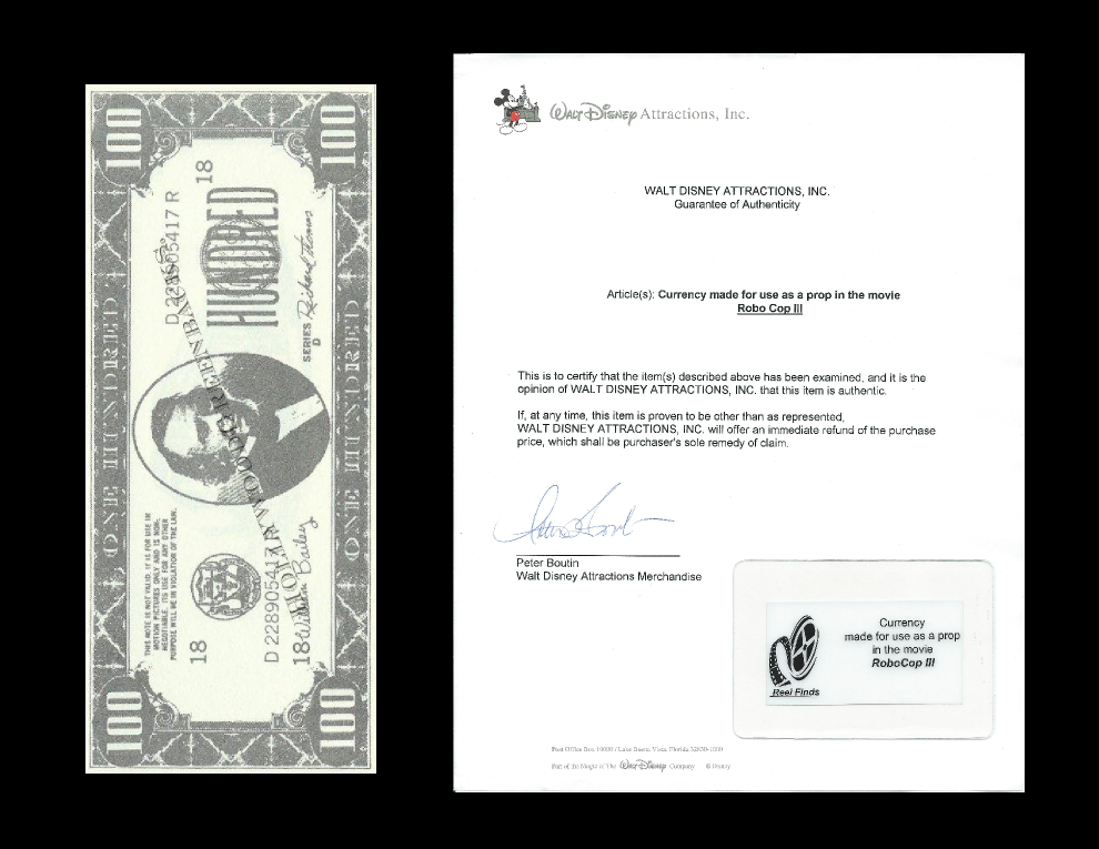 Robocop 3 - Movie Prop Bill