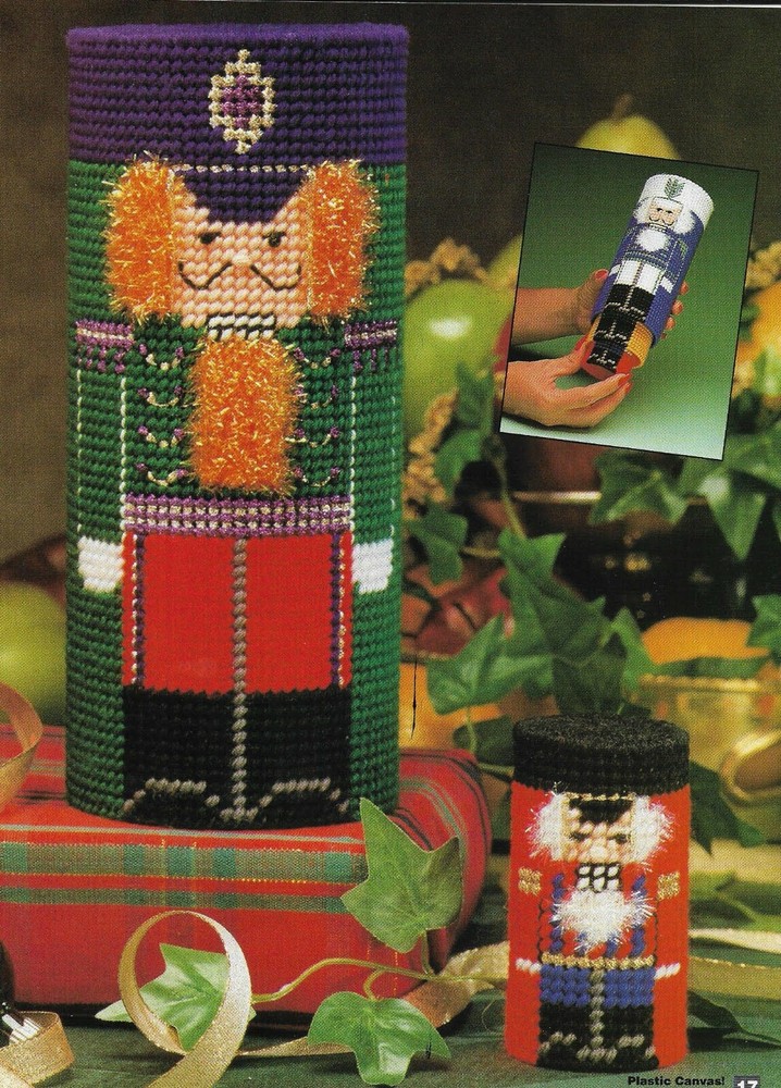 4 NESTING NUTCRACKERS CHRISTMAS PLASTIC CANVAS PATTERN INSTRUCTIONS