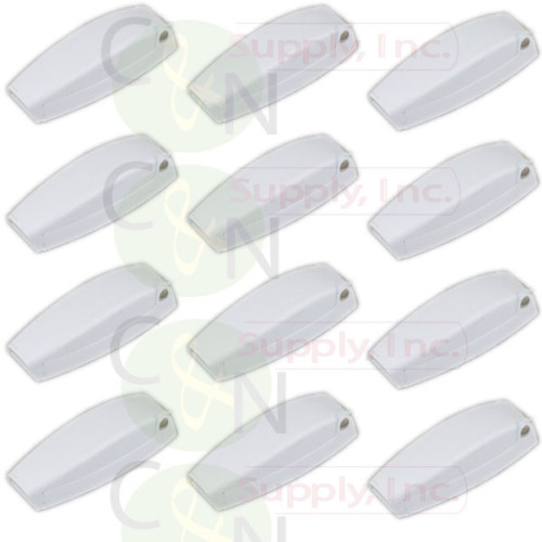 RV Camper Door Catch Latch Holders Baggage Compartment Clips, White, 12 Pack