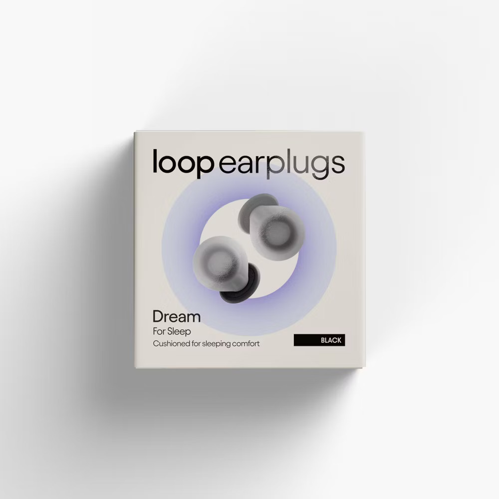 Loop Dream Earplugs for Deep Sleep, Napping and Snoring - Black