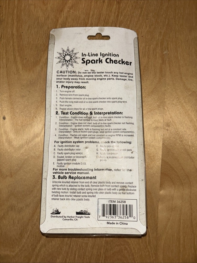In-line Ignition Spark Checker 36258